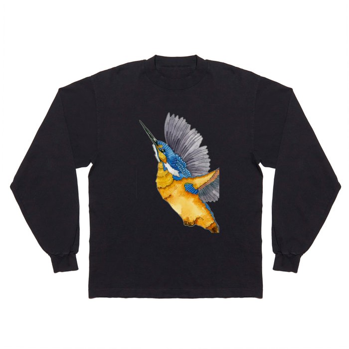 Kingfisher flying Long Sleeve T Shirt