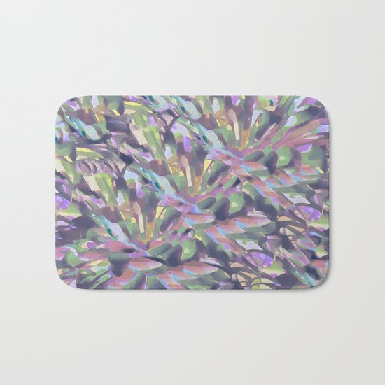 Soft Pastel Garden Abstract Bath Mat