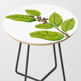 Caribbean Coffee Beans Plants Side Table