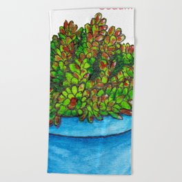 Jellybean Succulent Beach Towel
