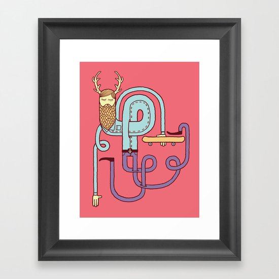 Go Skateboarding Framed Art Print
