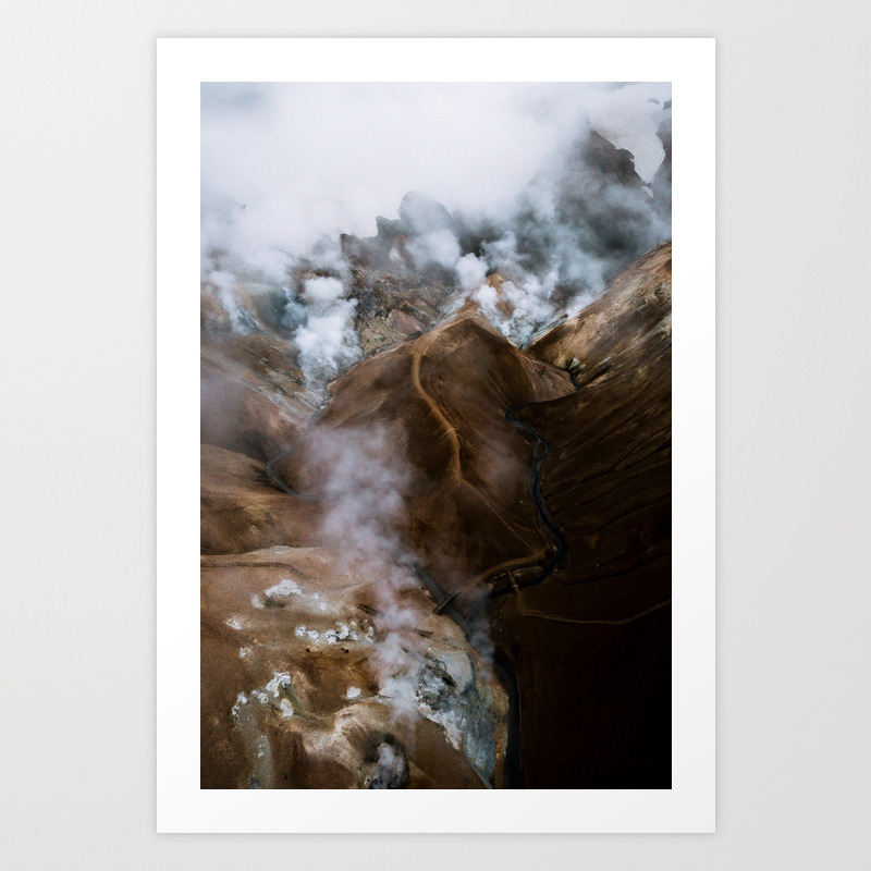 Kerlingarfjoll Mountain Range In Iceland Aerial Landscape Photography Art Print By Regnumsaturni Society6