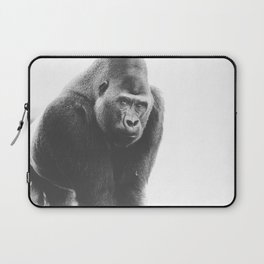 Silverback Gorilla (black + white) Laptop Sleeve