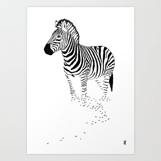Zebra Art Print