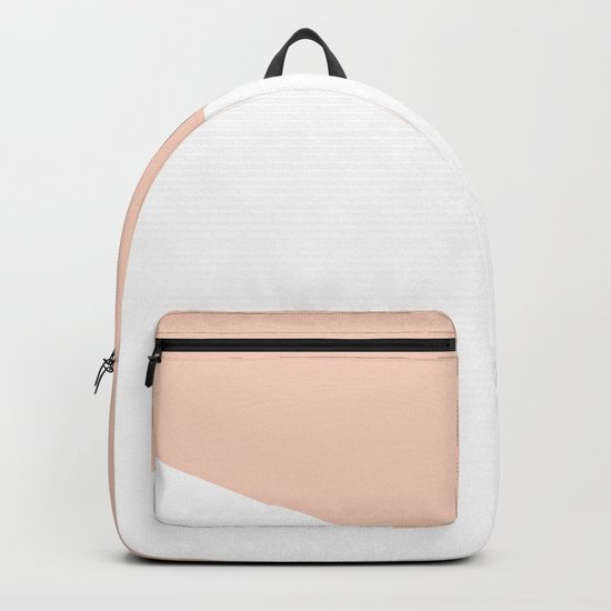 Geometric Blush Pink + White Backpack
