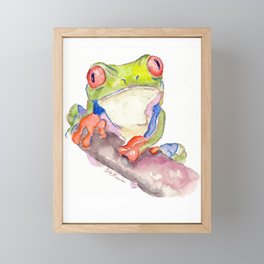Attentive Frog Framed Mini Art Print