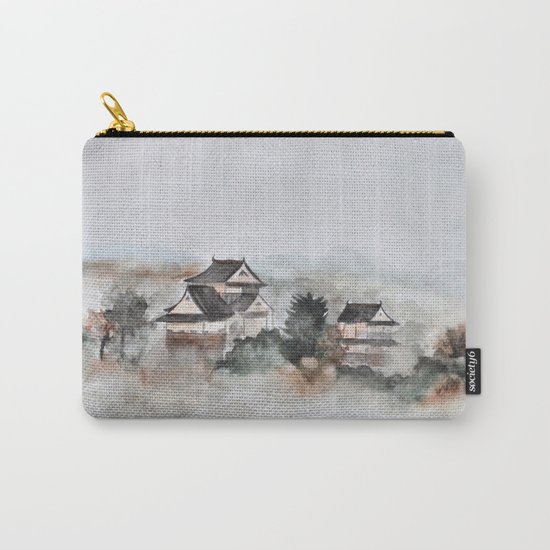Japanese ancient city in fogging day Carry-All Pouch
