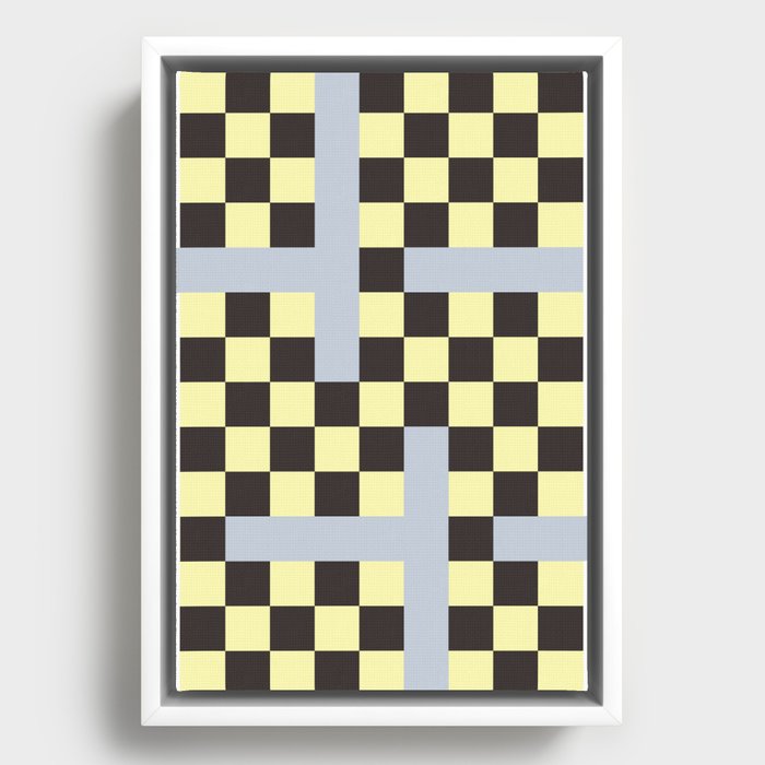 Checkered 1 Framed Canvas