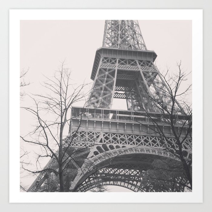 Eiffel Tower Paris Black White Photo B W Fine Art Tour City Landscape Photography France Art Print By Stefanoreves Society6