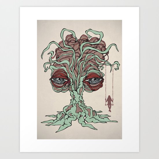 She Swings Art Print