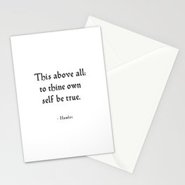 Hamlet - Inspirational Shakespeare Quote Stationery Card