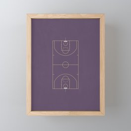 Basketball Court | Top View  Framed Mini Art Print
