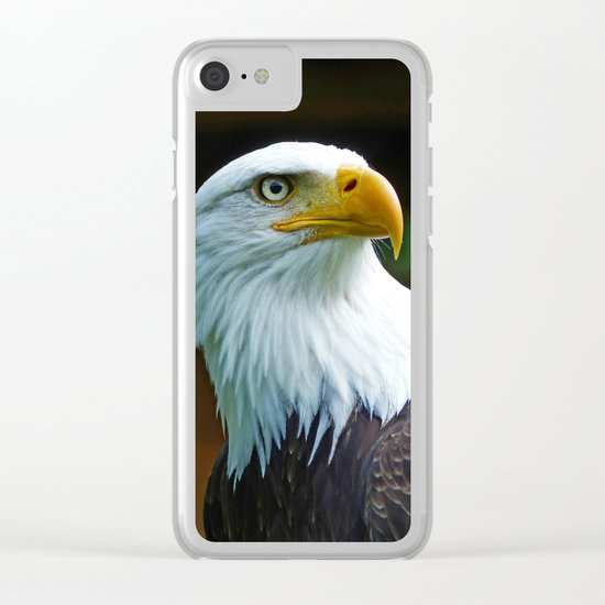 American Bald Eagle Head Clear iPhone Case