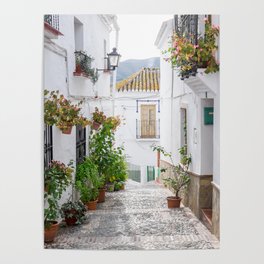 White Village Series, El Borge in Southern Spain,  Travel Photography, Europe Art Print Poster