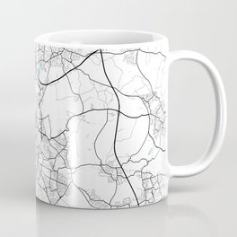 Dusseldorf City Map of Germany - Circle Coffee Mug