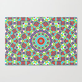 Abstract kaleidoscope pattern background, colorful reflective mirroring background as graphic design element Canvas Print