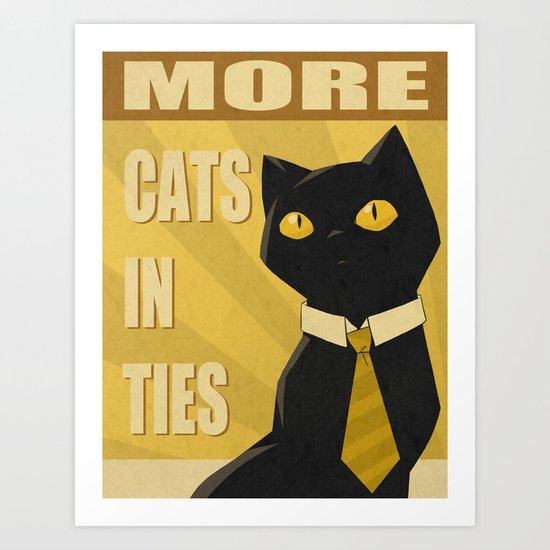 Cats in Ties - PSA Art Print