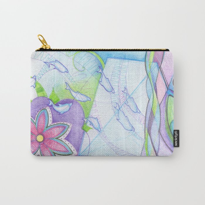 space dolphins Carry-All Pouch