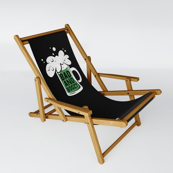 Bad And Boozy Green Beer Sling Chair