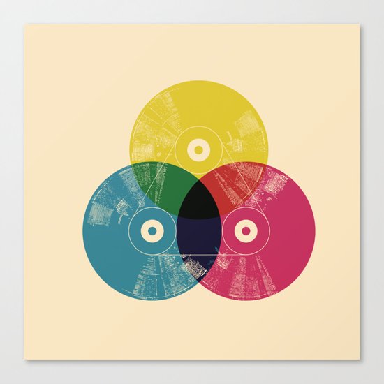 Music is the colors of life Canvas Print