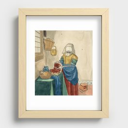 The Milkmaid - Johannes Vermeer, ca. 1660 Recessed Framed Print