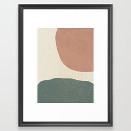 Minimalist Painting - Terra Green Framed Art Print