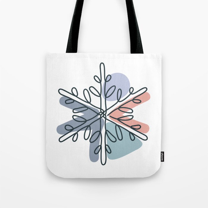 Snowflake line art.  Tote Bag