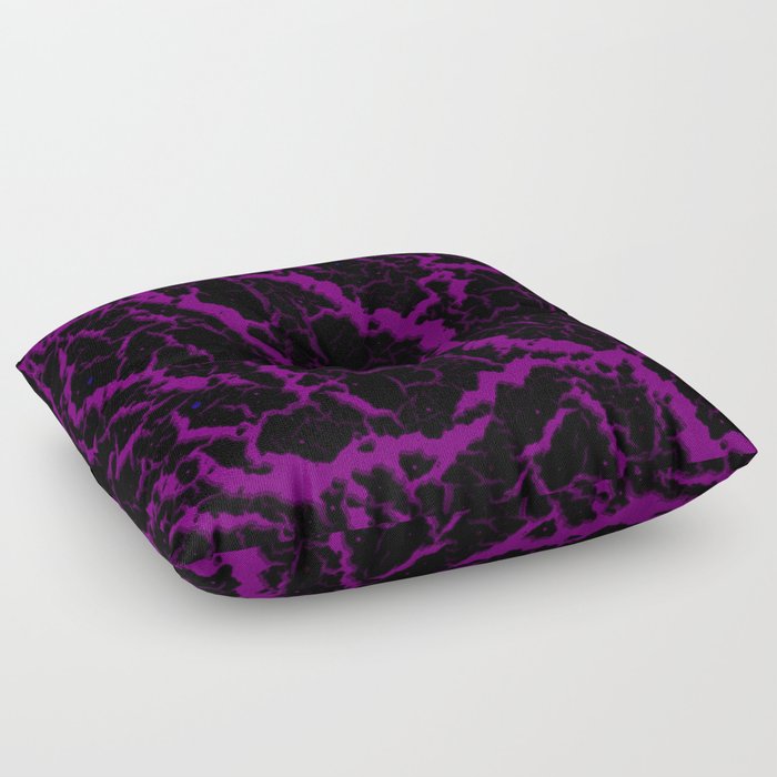 Cracked Space Lava - Purple Floor Pillow