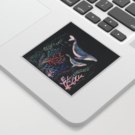 Whales and Coral Sticker