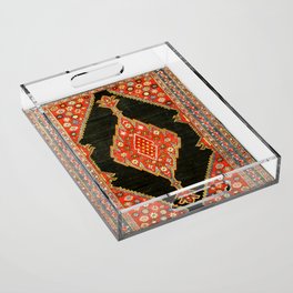 Hamedan Antique Persian Rug Print Acrylic Tray
