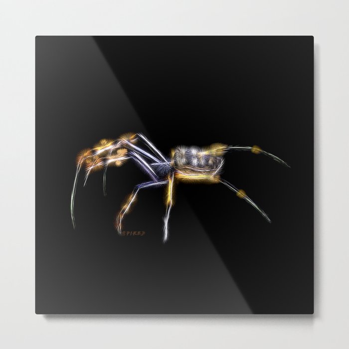 Spiked Yellow Spider Metal Print