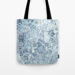 Abstract Faded Blue Grey Bubbles Tote Bag