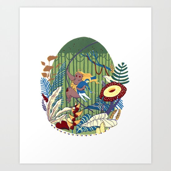 Tarzana and John Art Print