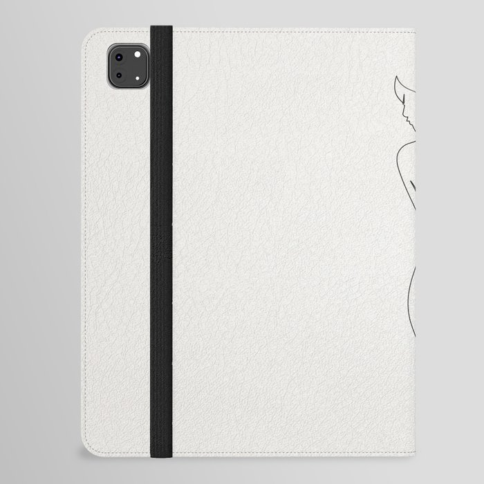 One line nude iPad Folio Case