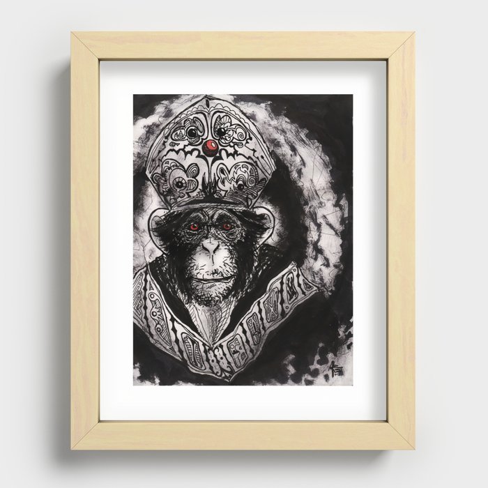 Chimpopezee Recessed Framed Print