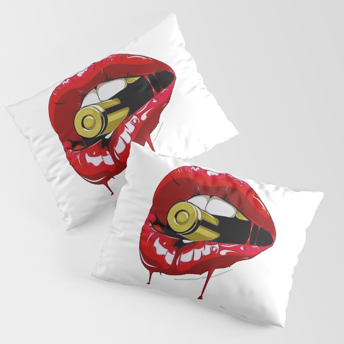 Fierce lips Pillow Sham