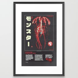 Monster Tsunami Poster Framed Art Print
