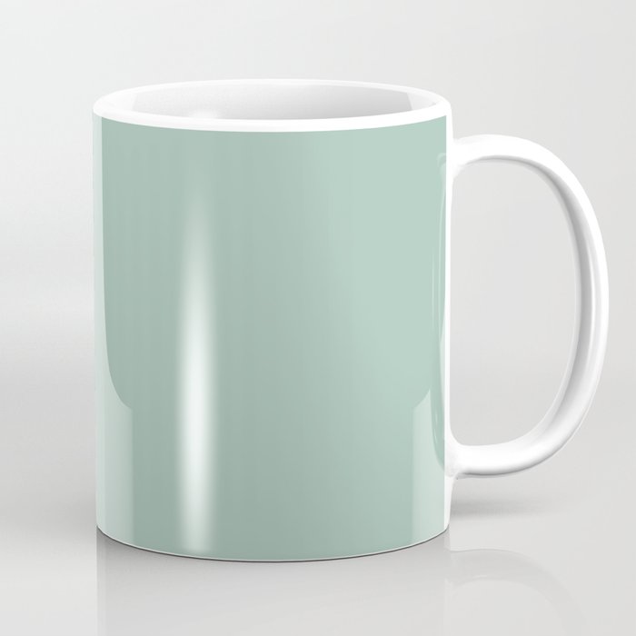 Lichen solid color. Celadon green moody modern abstract plain pattern Coffee Mug