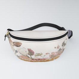Doe Fanny Pack | Decoupage, Spring, Typography, Butterfly, Flowers, Collage, Mosaic, Doe, Animal, Vintage 