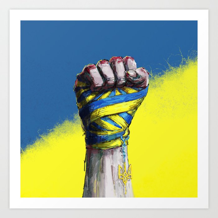 Stand with Ukraine Art Print