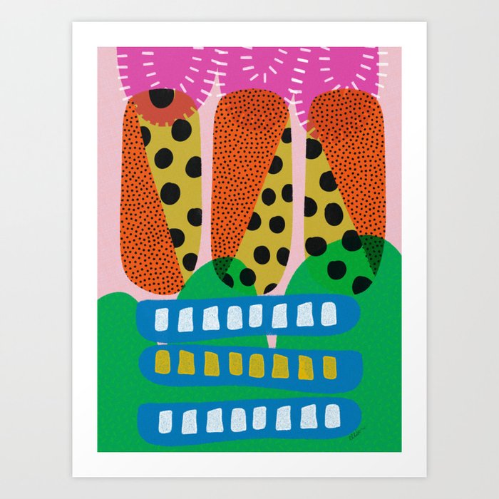 "Wild Cheetah" Abstract Art Print