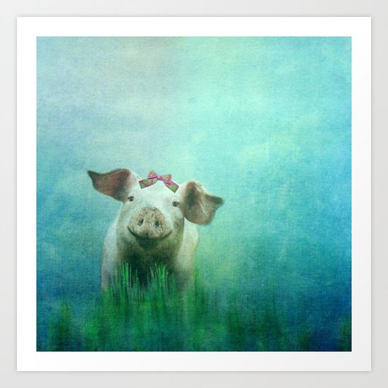 Lucky Pig Art Print