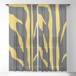Selected Gesture - Modern Abstract Flower Sheer Curtain