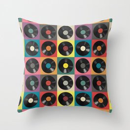 Vinyl Record Throw Pillow
