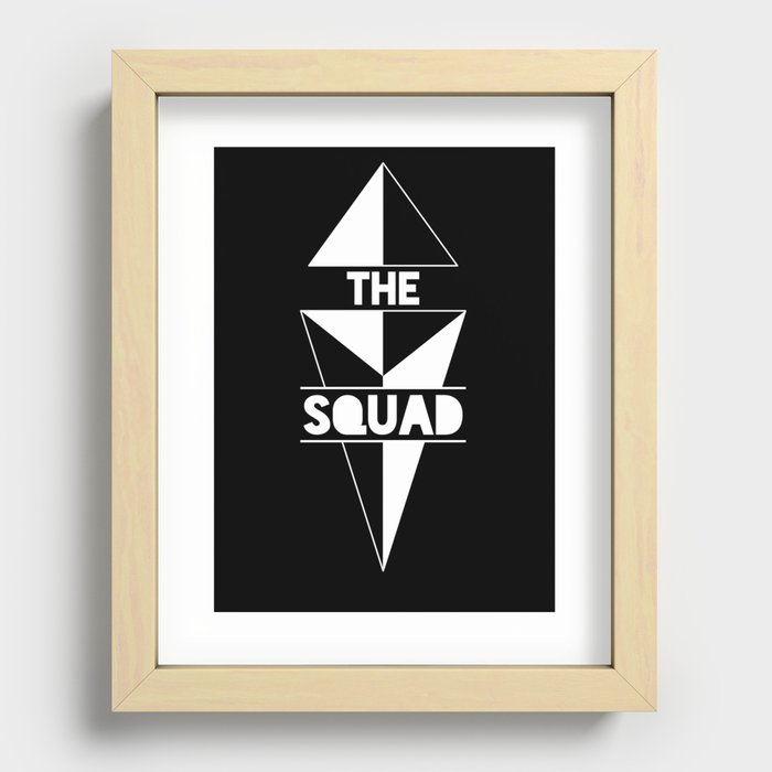 The Squad: Solid White v1 Recessed Framed Print