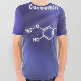 Curcumin turmeric spice, Structural chemical formula All Over Graphic Tee