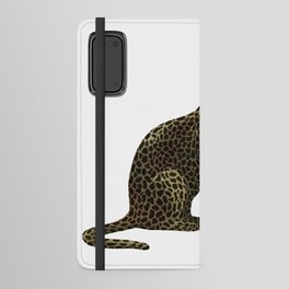  digital painting of a leopard in shades of brown Android Wallet Case