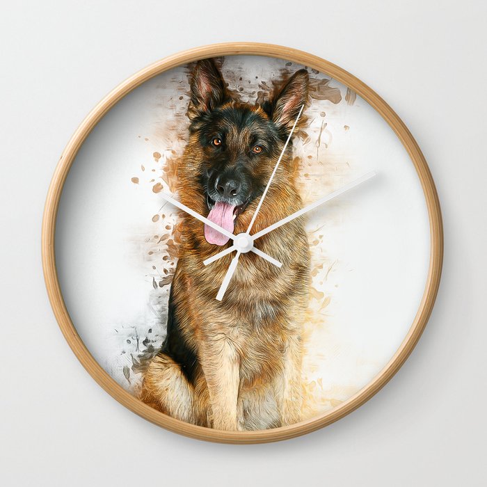 German Shepherd Wall Clock