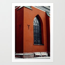 Magical could morning - Sweden - Church - Snow Art Print