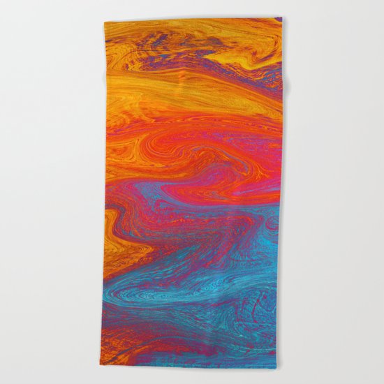 Marbled IX Beach Towel